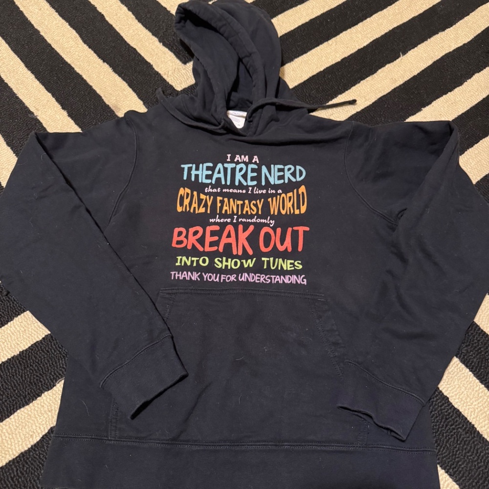 Women's / Teen Theater Sweatshirt Hoodie Size Small
